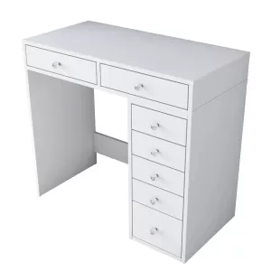 MAKYAJ TUVALET MASASI 7 ÇEKMECELİ BEYAZ RENK 