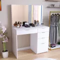 5 ÇEKMECELİ AYNALI 100 CM MAKYAJ MASASI BEYAZ RENK